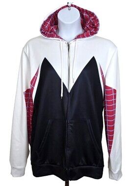 Spider-Gwen Women's Plus 3XL Full Zip Hoodie Spider-Verse Costume Jacket